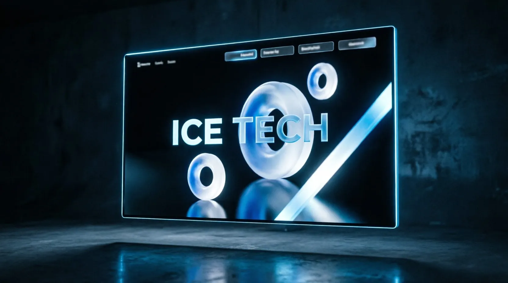 ICE TECH premium animated landing page